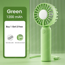 Load image into Gallery viewer, 1200mAh USB Mini Handheld Fan Outdoor Mini Creative Desktop Office Rechargeable Portable Handheld Fa