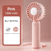 Load image into Gallery viewer, 1200mAh USB Mini Handheld Fan Outdoor Mini Creative Desktop Office Rechargeable Portable Handheld Fa