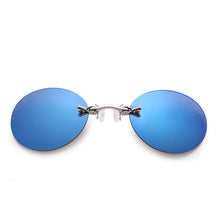 Lade das Bild in den Galerie-Viewer, Sunglasses sun Shades Nose Clip Matrix Morpheus Clip Metal Small round Rim Mini unisex
