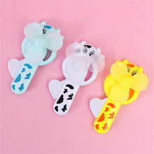 Lade das Bild in den Galerie-Viewer, 1PC Cartoon Hand-Pressed Hand-Cranked Small Fan Dormitory Mini Student Portable Hand-Held Manual Sma