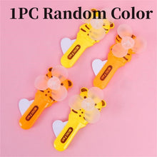 Lade das Bild in den Galerie-Viewer, 1PC Cartoon Hand-Pressed Hand-Cranked Small Fan Dormitory Mini Student Portable Hand-Held Manual Sma