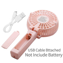 Load image into Gallery viewer, Mini Portable Handheld Fan USB Charging Foldable 3 Speed Adjustable Outdoor Portable Air Conditioner