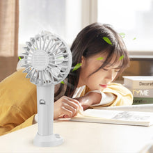 Lade das Bild in den Galerie-Viewer, 2022 USB Mini Strong Wind Handheld Fan USB Rechargeable Mini Desktop Air Cooler Outdoor Fan Cooling
