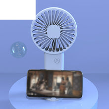 Load image into Gallery viewer, Handheld Fan USB Rechargeable Mini Fan Portable Air Cooler Desktop Fan Silent Phone Stand