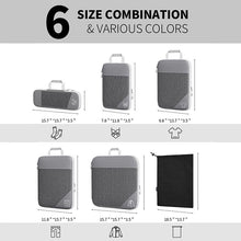 Load image into Gallery viewer, 3/6PCS Compressed Packing Cubes Travel Storage Organizer Set With Shoe Bag Mesh Visual Luggage Portable Lightweight Suitcase Bag