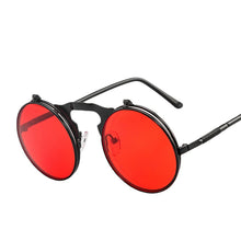 Load image into Gallery viewer, Sunglasses sun Shades Retro Metal Steampunk Flip Personality round Double Layer Lens unisex