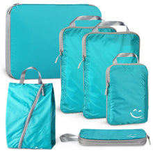 Load image into Gallery viewer, 4/6PCS Travel Compression Packing Cubes Luggage Organizer Accessories Extensible Storage Bags Travel Pouch Foldable Suitcases