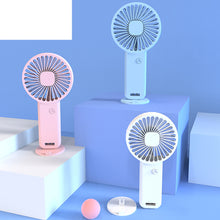 Load image into Gallery viewer, Handheld Fan USB Rechargeable Mini Fan Portable Air Cooler Desktop Fan Silent Phone Stand