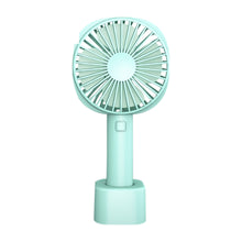 Load image into Gallery viewer, Mini Portable Handheld Fan with Base Rechargeable USB Silent Small Fan Long Battery Life for Travel