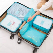Lade das Bild in den Galerie-Viewer, 6pcs Travel Storage Bag Set For Clothes Tidy Organizer Wardrobe Suitcase Pouch Unisex Multifunction Packing Cube Bag Travel Kit