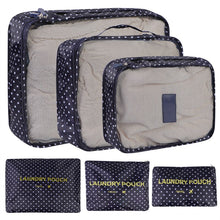 Load image into Gallery viewer, 6pcs Travel Storage Bag Set for Clothes Tidy Organizer Wardrobe Suitcase Pouch Travel Organizer Bag Case Shoes Packing Cube Bag