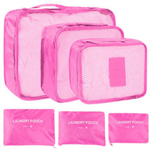 Load image into Gallery viewer, 6pcs Travel Storage Bag Set for Clothes Tidy Organizer Wardrobe Suitcase Pouch Travel Organizer Bag Case Shoes Packing Cube Bag