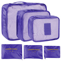 Load image into Gallery viewer, 6pcs Travel Storage Bag Set for Clothes Tidy Organizer Wardrobe Suitcase Pouch Travel Organizer Bag Case Shoes Packing Cube Bag