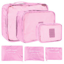 Load image into Gallery viewer, 6pcs Travel Storage Bag Set for Clothes Tidy Organizer Wardrobe Suitcase Pouch Travel Organizer Bag Case Shoes Packing Cube Bag