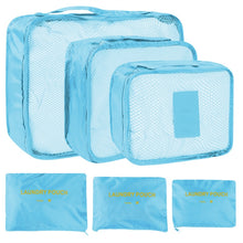 Load image into Gallery viewer, 6pcs Travel Storage Bag Set for Clothes Tidy Organizer Wardrobe Suitcase Pouch Travel Organizer Bag Case Shoes Packing Cube Bag