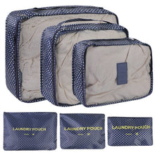 Load image into Gallery viewer, 6pcs Travel Storage Bag Set for Clothes Tidy Organizer Wardrobe Suitcase Pouch Travel Organizer Bag Case Shoes Packing Cube Bag