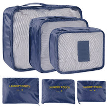 Load image into Gallery viewer, 6pcs Travel Storage Bag Set for Clothes Tidy Organizer Wardrobe Suitcase Pouch Travel Organizer Bag Case Shoes Packing Cube Bag