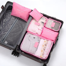 Lade das Bild in den Galerie-Viewer, 6pcs Travel Storage Bag Set for Clothes Tidy Organizer Wardrobe Suitcase Pouch Organizer Bag Case Shoes Packing set