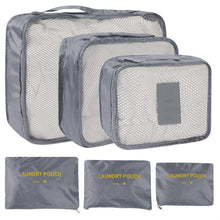 Load image into Gallery viewer, 6pcs Travel Storage Bag Set for Clothes Tidy Organizer Wardrobe Suitcase Pouch Travel Organizer Bag Case Shoes Packing Cube Bag