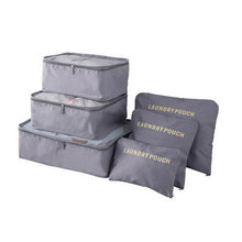 Lade das Bild in den Galerie-Viewer, 6pcs Travel Organizer Storage Bag Set For Clothes Tidy Wardrobe Suitcase Pouch Case Shoes Packing Cube Bag Home Storage