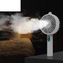 Load image into Gallery viewer, Portable Outdoor Travel Handheld Fan 2 in 1 Water Mist Fan USB Desktop Fan Portable Hydration Meter