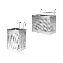 Lade das Bild in den Galerie-Viewer, 2pcs Metal Spoon Drainer Basket Chopstick Strainer Hanging Drying Rack