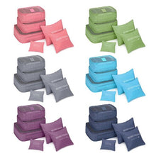 Load image into Gallery viewer, 6Pcs Waterproof Travel Clothes Storage Bags Luggage Organizer Pouch Packing Cube