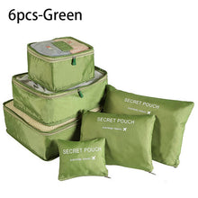 Load image into Gallery viewer, 6pcs/Set Suitcase Packing Cubes For Travel Organizer Transparent Mesh Pouch Clothes Cosmetics Storage Bag Portable Handbags