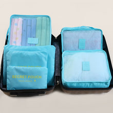 Load image into Gallery viewer, 6pcs/Set Suitcase Packing Cubes For Travel Organizer Transparent Mesh Pouch Clothes Cosmetics Storage Bag Portable Handbags