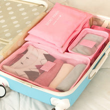 Load image into Gallery viewer, 6pcs/Set Suitcase Packing Cubes For Travel Organizer Transparent Mesh Pouch Clothes Cosmetics Storage Bag Portable Handbags