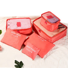 Load image into Gallery viewer, 6pcs/Set Suitcase Packing Cubes For Travel Organizer Transparent Mesh Pouch Clothes Cosmetics Storage Bag Portable Handbags