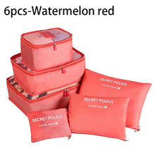 Load image into Gallery viewer, 6pcs/Set Suitcase Packing Cubes For Travel Organizer Transparent Mesh Pouch Clothes Cosmetics Storage Bag Portable Handbags