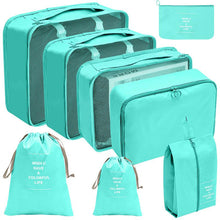 Lade das Bild in den Galerie-Viewer, 7/8/9/10pcs Set Travel Organizer Storage Bags Suitcase Packing Cubes Set Cases Portable Luggage Clothes Shoe Tidy Pouch Folding