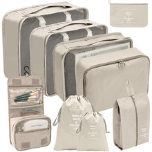 Lade das Bild in den Galerie-Viewer, 7/8/9/10pcs Set Travel Organizer Storage Bags Suitcase Packing Cubes Set Cases Portable Luggage Clothes Shoe Tidy Pouch Folding