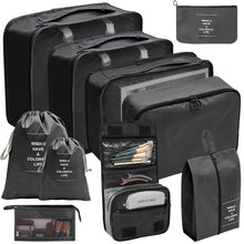Lade das Bild in den Galerie-Viewer, 7/8/9/10pcs Set Travel Organizer Storage Bags Suitcase Packing Cubes Set Cases Portable Luggage Clothes Shoe Tidy Pouch Folding