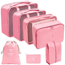 Lade das Bild in den Galerie-Viewer, 7/8/9/10pcs Set Travel Organizer Storage Bags Suitcase Packing Cubes Set Cases Portable Luggage Clothes Shoe Tidy Pouch Folding