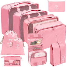Lade das Bild in den Galerie-Viewer, 7/8/9/10pcs Set Travel Organizer Storage Bags Suitcase Packing Cubes Set Cases Portable Luggage Clothes Shoe Tidy Pouch Folding