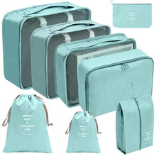 Lade das Bild in den Galerie-Viewer, 7/8/9/10pcs Set Travel Organizer Storage Bags Suitcase Packing Cubes Set Cases Portable Luggage Clothes Shoe Tidy Pouch Folding