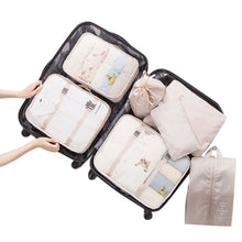 Lade das Bild in den Galerie-Viewer, 7 Travel Bags Waterproof Packing Compression Storage Bag Travel Insert Case Set Luggage Organizer Packing Cubes Mala De Viagem