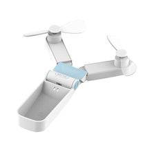 Load image into Gallery viewer, Mini Handheld Double Head Electric Fan USB Rechargeable Adjustable Portable Foldable Lovely Mini Fo