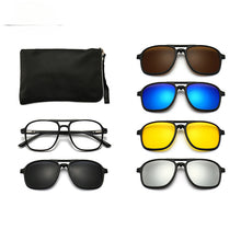 Lade das Bild in den Galerie-Viewer, Sunglasses sun Shades Magnetic Set of Polarized Men Driving Night Vision Goggles Clip Women Myopia Frame unisex