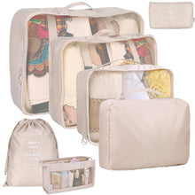 Lade das Bild in den Galerie-Viewer, 8 Set Luggage Organizers with Shoe Bag Packing Cubes for Travel Cosmetics Bag Compression Cells Wearable Waterproof Storage Bag