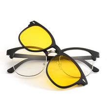 Lade das Bild in den Galerie-Viewer, Sunglasses sun Shades Semi Metallic Retro Polarized Six in One Fashion Set of Myopia Frame unisex