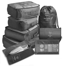 Load image into Gallery viewer, 8Pcs/set Large Capacity Travel Storage Bag for Packing Cube Clothes Underwear Cosmetic Travel Organizer Bag Toiletries Pouch
