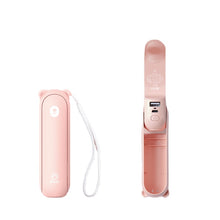 Lade das Bild in den Galerie-Viewer, JISULIFE Portable Fan Mini Handheld Fan USB 4800mAh Recharge Hand Held Small Pocket Fan with Power B