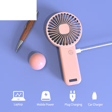 Load image into Gallery viewer, Handheld Fan USB Rechargeable Mini Fan Portable Air Cooler Desktop Fan Silent Phone Stand