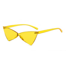 Load image into Gallery viewer, Sunglasses sun Shades Triangle Cat Eye One Bow Shaped Candy Color Ball Retro Women's unisex