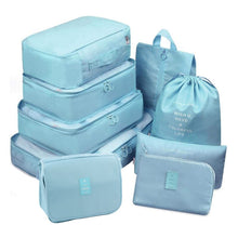 Load image into Gallery viewer, 9PCS/Set Travel Bags Multi-function Clothing Underwear Cosmetic Data Shoes Finishing Storage Bag Luggage Organizer Packing Cube