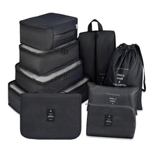 Load image into Gallery viewer, 9PCS/Set Travel Bags Multi-function Clothing Underwear Cosmetic Data Shoes Finishing Storage Bag Luggage Organizer Packing Cube