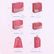 Load image into Gallery viewer, 6 Set Packing Cubes for Suitcase,Lightweight Essentials with Laundry Bag, Durable Luggage Suitcase Organizer Bag Set wi
